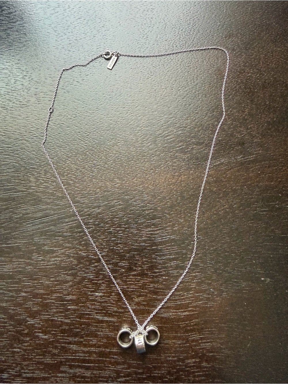 Agatha Paris Silver Triple-Ring Pendant Necklace